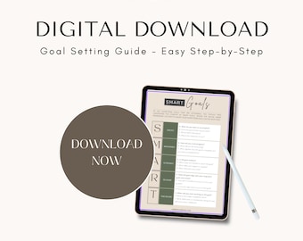 Goal Setting - Simple Step-by-Step Guide - Digital Download - Printable