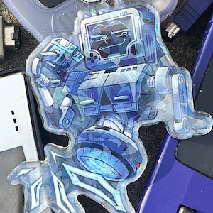 P03 Dual Sided Shatter Holographic Keychain