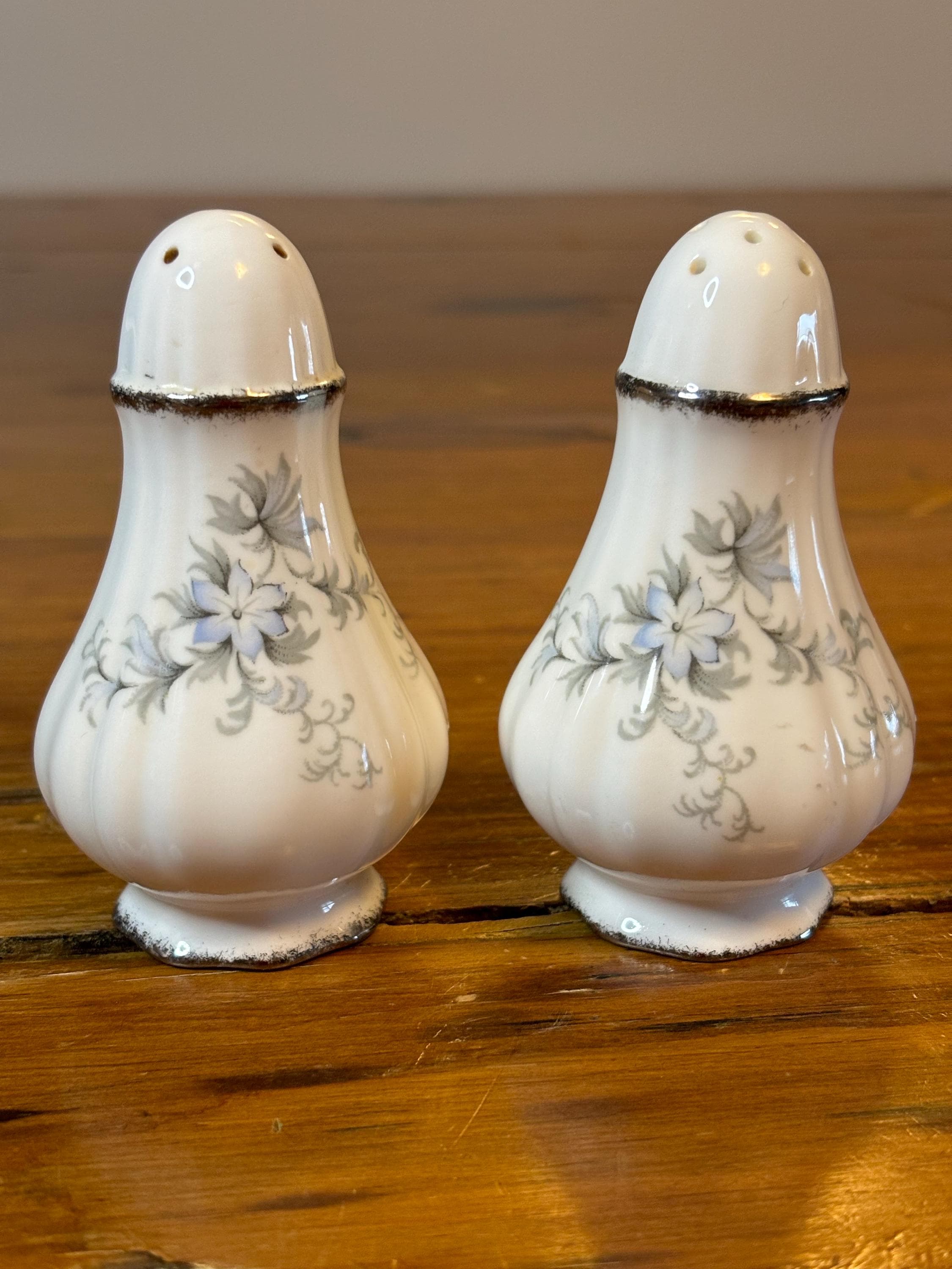 Salero y pimentero de porcelana vintage Paragon Brides Choice