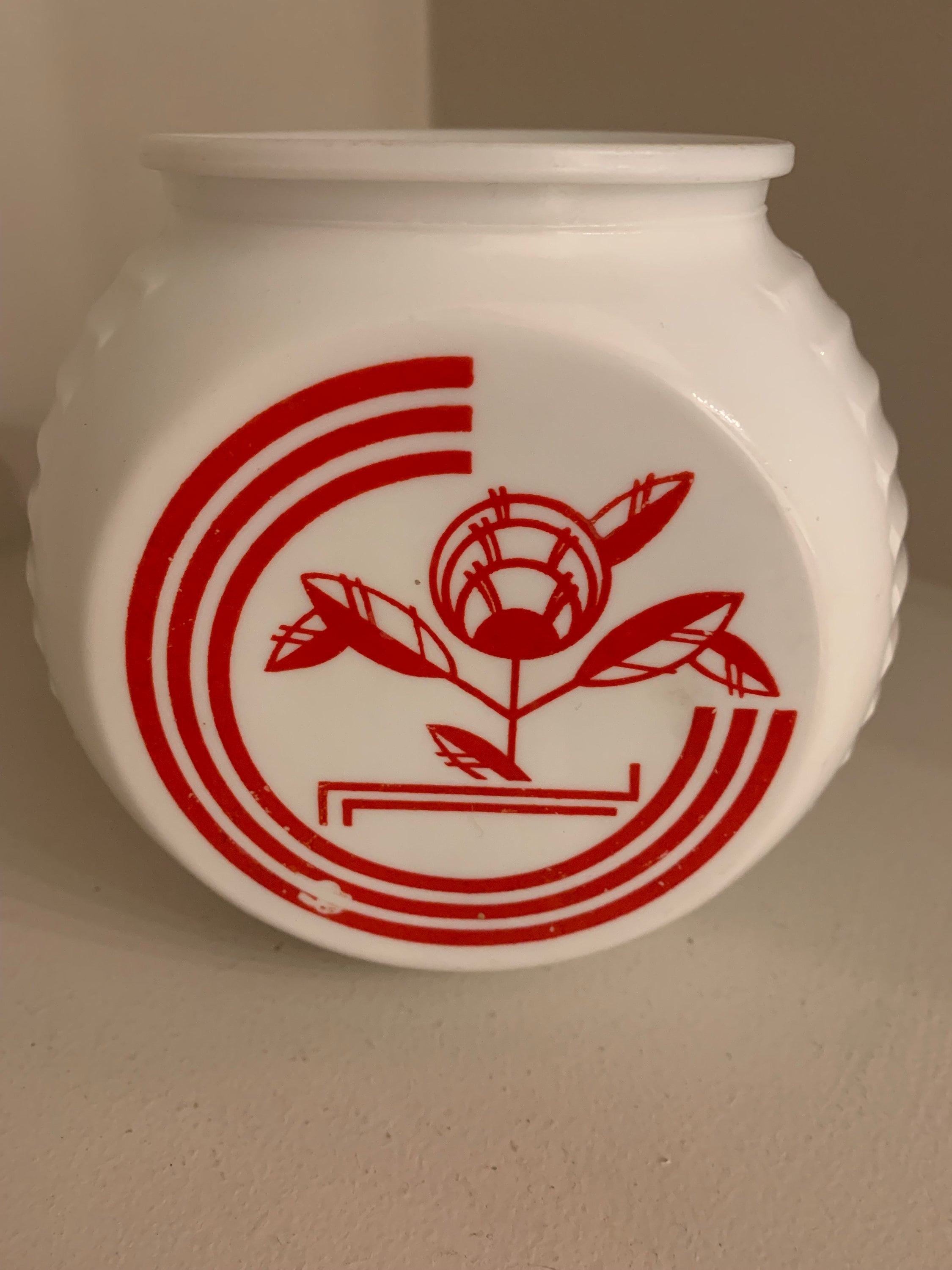 Vintage Fire King grease jar