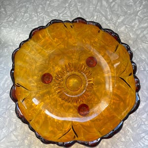 Bol tournesol Indiana Glass en verre ambré