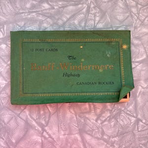 Ensemble ancien de 12 cartes postales en noir et blanc Banff Windermere Highway of the Canadian Rockies