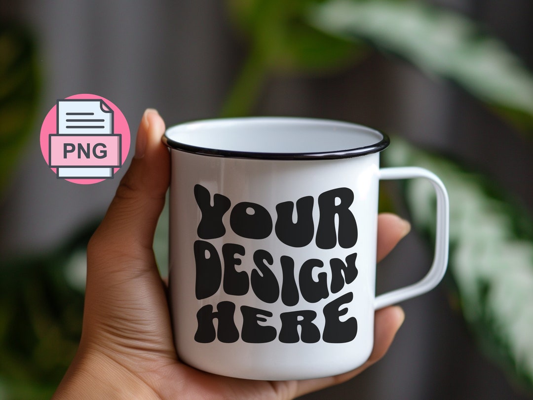 Enamel Mug Mockup In Hand Holding Enamel Mug Mockup Metal Cup With Enamel Mug Mockup In Hand Holding Enamel Mug Mockup Metal Cup With