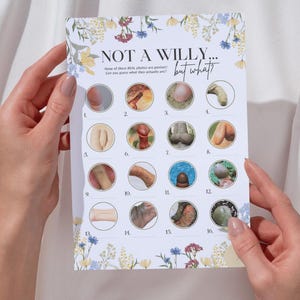 Bachelorette Party Game – Floral 'Not A Willy But What?' Printable (Answers Included)