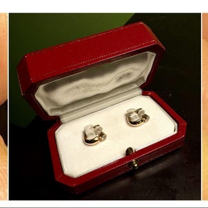 Vintage Cartier 18K Gold Clip On Earrings with Single Diamond Original Box 1970s