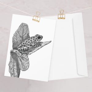 Pointillismus Dart Frosch Gruß/Dankes Karte