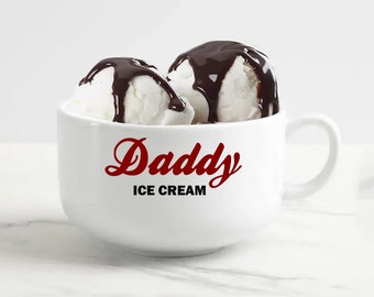 Personalized Ice Cream Bowl, Sundae Bowl for Him, Father's Day Gifts, Snack Bowl Gift, Dad Gifts, Ice Cream Gift, Gift for Him, Custom Bowls