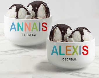 Custom Ice Cream, Personalized  Ice Cream  Kids Bowl, Bowl Birthday Gifts For Kids, Birthday Snack Bowl, Kids Ice Cream Bowl, Custom Gift