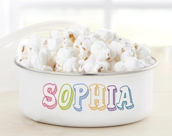 Personalized Popcorn Bowl, Birthday Gifts, Valentine's Day Gift, Gift For him and Her, Ice Cream Bowl, Gifts for Kids, Grandkids Gifts