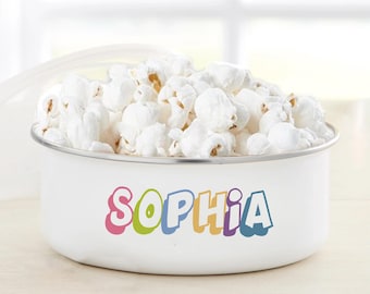 Personalized Popcorn Bowl, Birthday Gifts, Valentine's Day Gift, Gift For him and Her, Ice Cream Bowl, Gifts for Kids, Grandkids Gifts