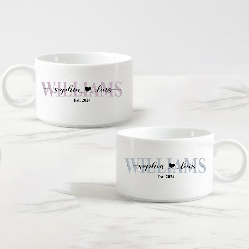 Custom Ice Cream Bowl, wedding gift, gift for her and him, engagement gift, anniversary gift bowl, home gift, Couple Bowl, gift for bride Small (15oz)