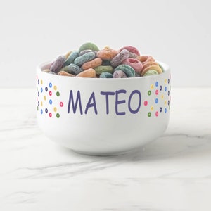 Personalized Cereal Bowl, Custom Kids Cereal Bowl, Gifts for Her and Him, Birthday Gifts For Kids, Birthday Snack Bowl Bowls, Popcorn Bowls.