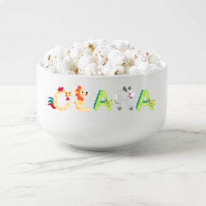 Personalized Popcorn Bowl, Custom Kids Bowl, Gifts for Her and Him, Birthday Gifts For Kids, Birthday Snack Bowl Bowls, Popcorn Bowls.