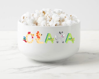 Personalized Popcorn Bowl, Custom Kids Bowl, Gifts for Her and Him, Birthday Gifts For Kids, Birthday Snack Bowl Bowls, Popcorn Bowls.