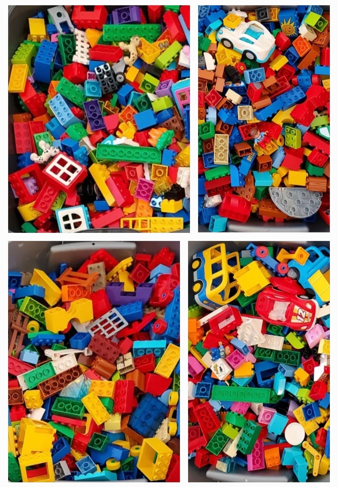 Authentic Lego Duplo Lot of 100 Pieces Random Bundle, Clean Great Shape!  at Least Figure Included in Lot!