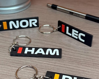 Double-Sided All F1 Drivers Tag Keychain | Motorsport Gift | Backpack | Formula 1