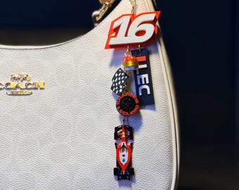 Charles Inspired 2026 F1 Red Italian Team Bag Charm | Motorsport Gift