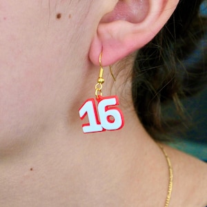 Charles Inspired F1 Earrings – Red Italian Team Fan Jewelry – Lightweight & Unique Gift for Formula 1 Fans | Gift