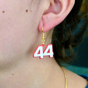 Lewis Inspired F1 Earrings – Red Italian Team Fan Jewelry – Lightweight & Unique Gift for Formula 1 Fans | Gift