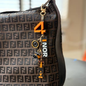 Lando Inspired 2025 F1 British Papaya Team Bag Charm |  | Motorsport Gift