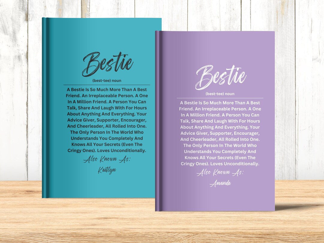 CUSTOM Newspaper Prnt, Personalzed Best Frends Prnt, Blue Retro