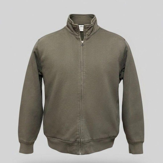 L.L. Bean Katahdin Iron Works Sherpa Lined Workwear Jacket, Olive Green, Mens Medium