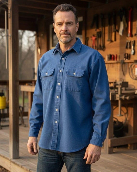 Vintage Field & Stream Overshirt: Union Made USA Heavy Cotton Shirt Jac (XL Tall)