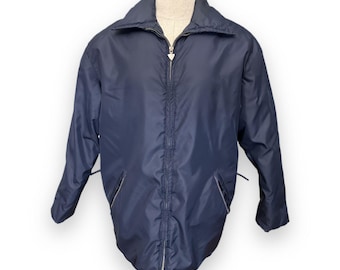 Abrigo de esquí acolchado de plumón de ganso Skitique vintage - Fabricado en Japón - Talla grande