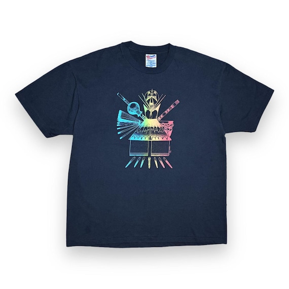 90s Graphic Art T-Shirt | Vintage Hanes, Thom Wheeler Navajo Design (XL)