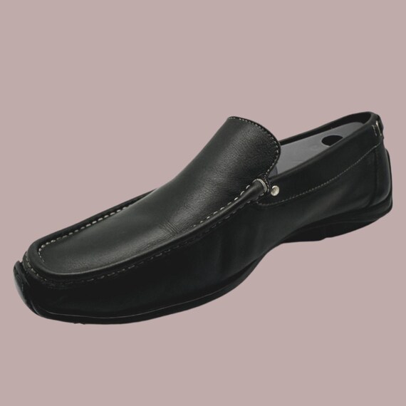 Vintage Coach Leather Driving Loafers, Black Slip-Ons (Men's 10.5)