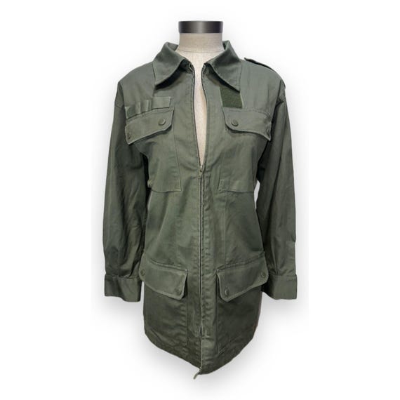 Vintage French Military Field Jacket Bidermann Uniformes 98CPM Olive HBT Utility