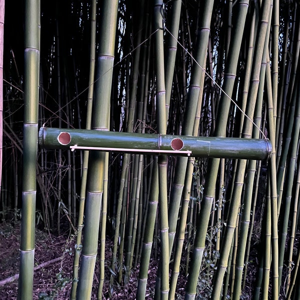 Bamboo Birdhouse - Double Condo with perch