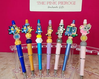 Bluey Beaded Pens