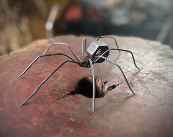 Scrap metal scupture spider