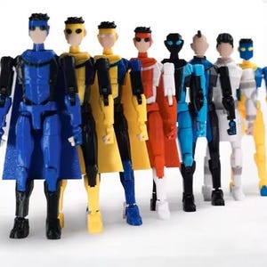 Low Poly Polygon 3D Printed Dynamic Figurines - Invincible Variants
