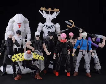 Low Poly Polygon 3D Printed Dynamic Figurines - Sukuna Gojo Satoru Toji Yuji Yuta Nanami Jujutsu Kaisen JJK