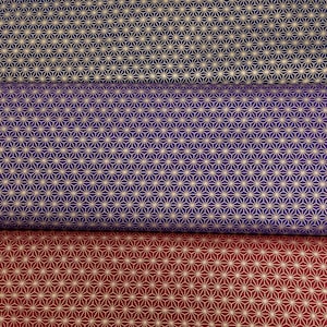 Gilded Asanoha Japanese pattern gold new year cotton printed sheeting Japanese fabric - 43” by Half Meter