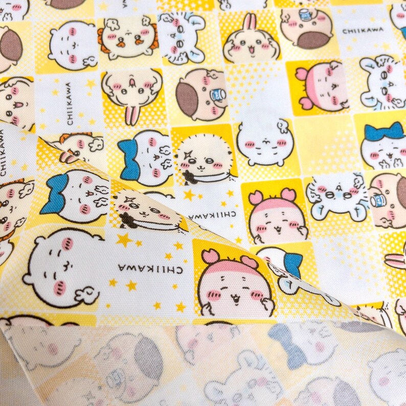 Chiikawa Cute Comics Cotton Printed Oxford Japanese Fabric - 43” by ...