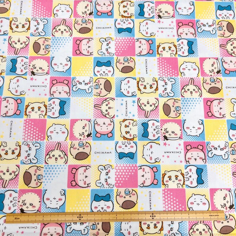 Chiikawa Rug Chiikawa Cute Comics Cotton Printed Oxford Japanese Fabric - 43” by ...
