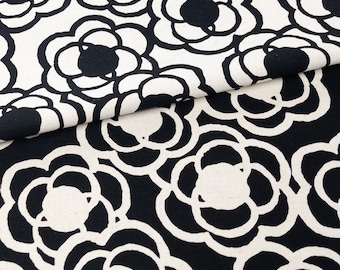 Kobayashi | Nordic Round Flowers floral cotton linen japanese fabric - 43” by Half Meter
