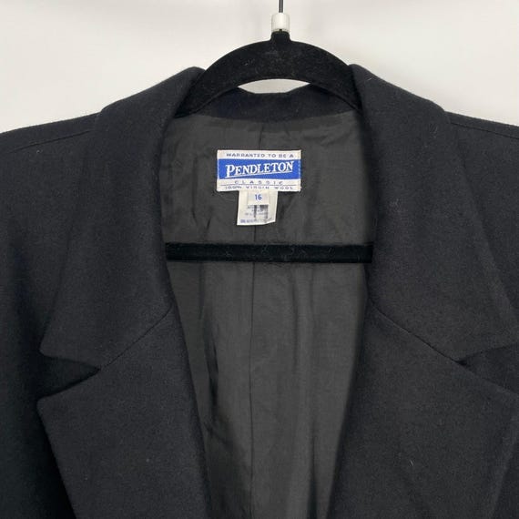 Pendleton Black Wool Tailored Blazer Vintagen Jac… - image 3