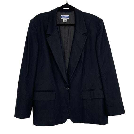 Pendleton Black Wool Tailored Blazer Vintagen Jac… - image 1
