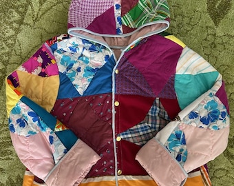 Vintage Hooded Quilt Jacket