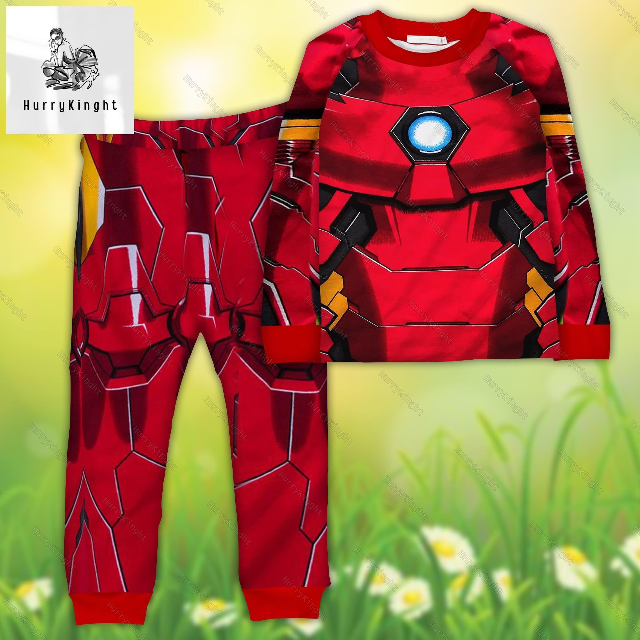 Christmas Iron Man Pajamas Family Iron Man Pajamas Disney Matching Pajamas Set Iron Man Holiday Pajamas Iron Man Set of Pajamas Etsy