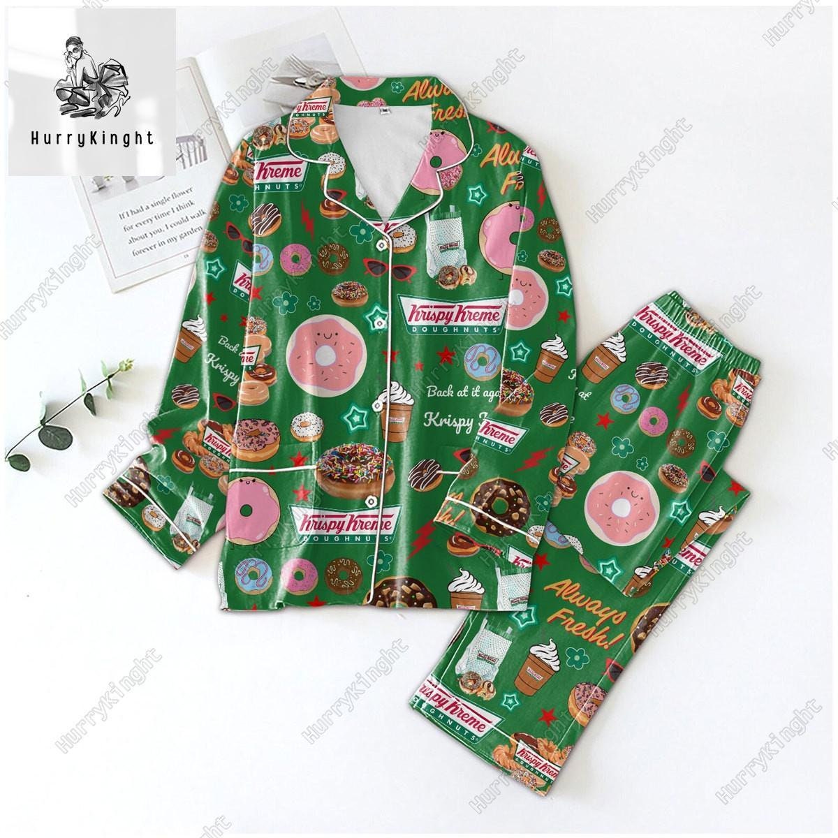 Krispy Kreme Pajamas Set Krispy Kreme Womens Pajamas Krispy Kreme Pajamas Christmas Krispy Kreme Holiday Pajamas Krispy Kreme Shirt Etsy