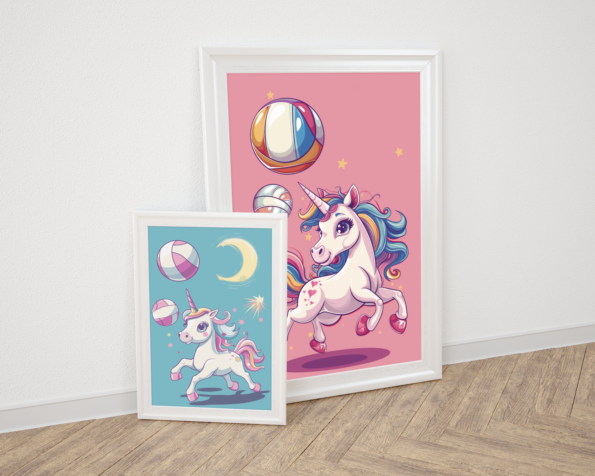 正規代理店 Unicorn Playing Art Fantasy | Art Unicorn | Volleyball 版画