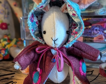 Ensemble d'hiver Marshmallow - Manteau, bonnet et jupe en laine