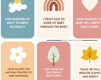 Birth and Scripture Affirmation Cards