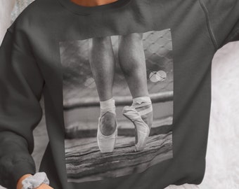 Balletcore Crewneck Sweatshirt, Ballet Shirt, Dance Sweatshirt, Gift for Dancer, Dark Coquette, Dance Teacher Gift, Ballerina, Pointe Shoes