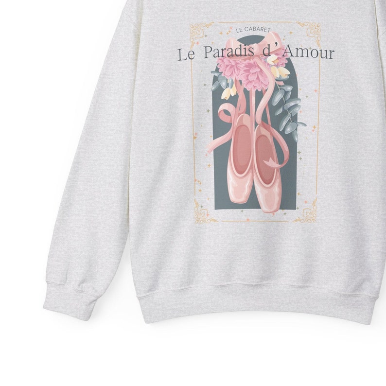Balletcore Crewneck Sweatshirt, Ballet Shirt, Dance Sweatshirt, Gift for Dancer, Dark Coquette, Soft Girl Aesthetic, Ballerina, Pointe Shoes, pink, blue, grey, white